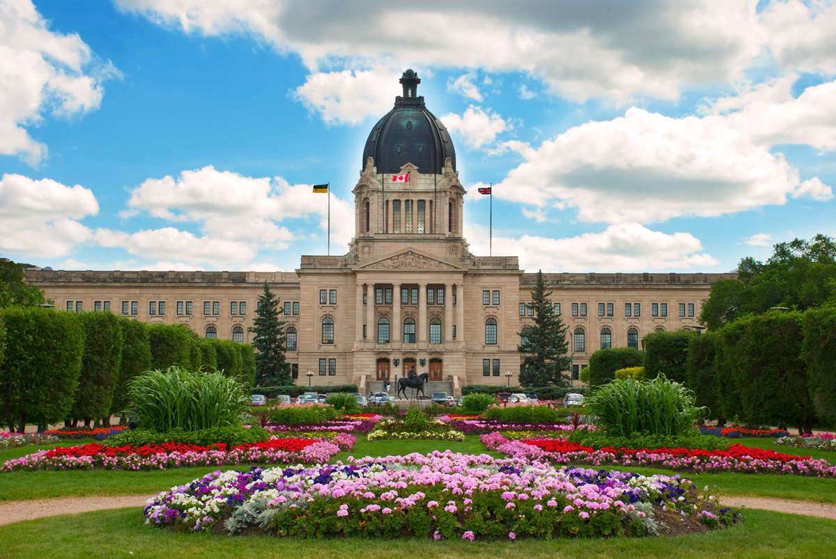 The Saskatchewan legislative building is one of the top attractions recommended by TripAdvisor when booking Regina hotels.